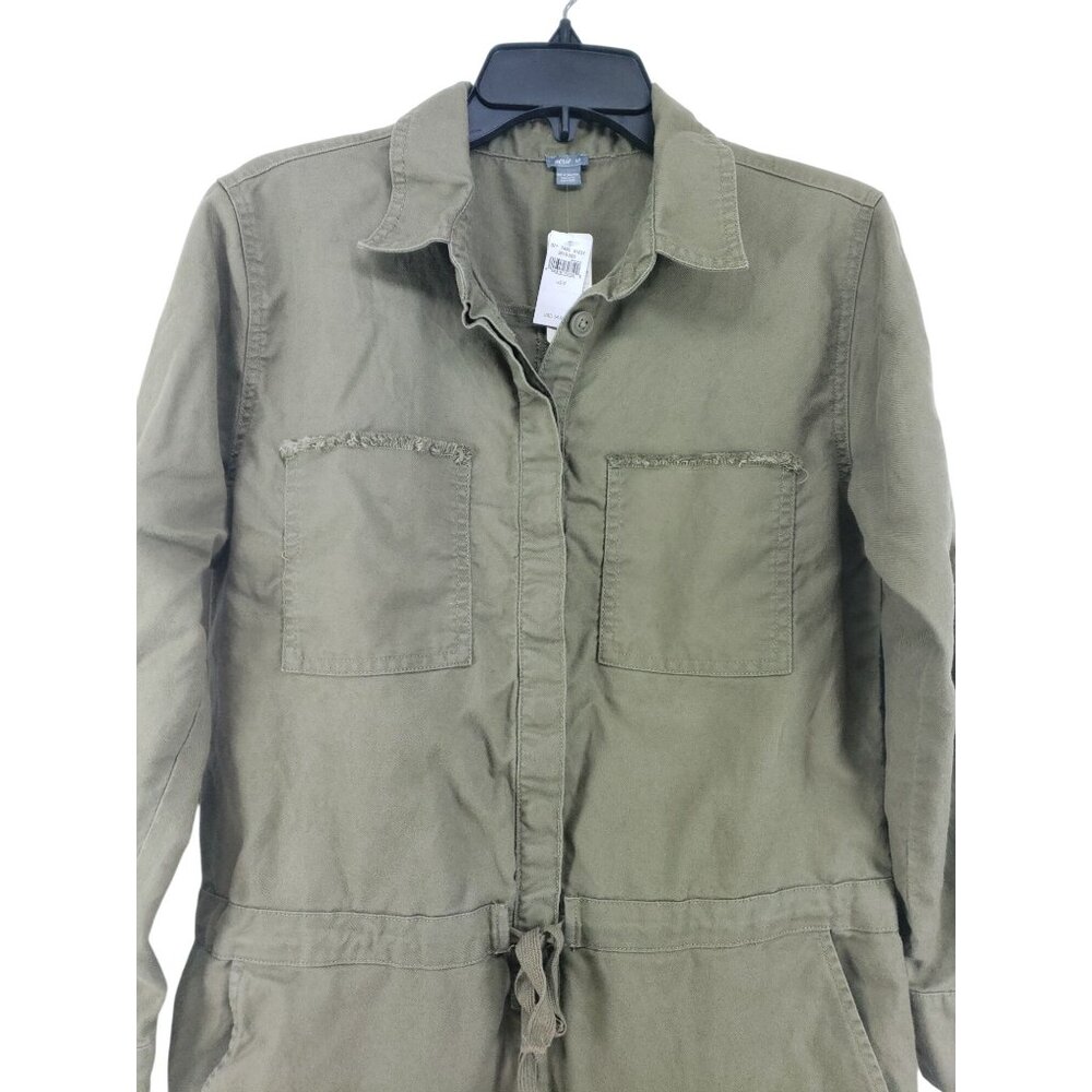 Aerie Linen Short Romper Women's Size Small Green - Picture 2 of 9